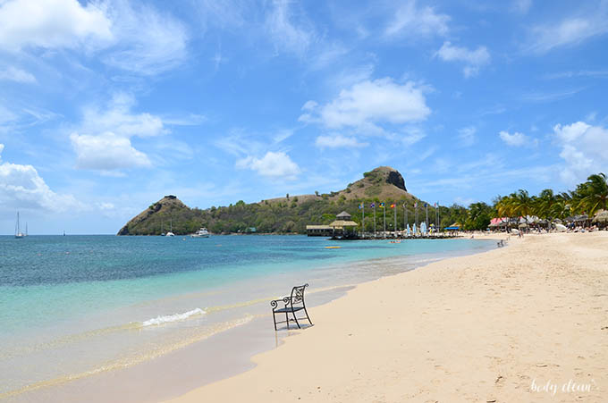 Karaiby St. Lucia Pigeon Island Beach