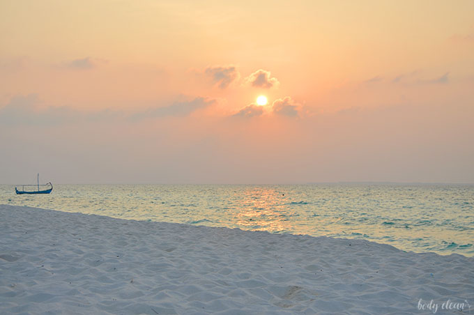 Malediwy Zachód słońca